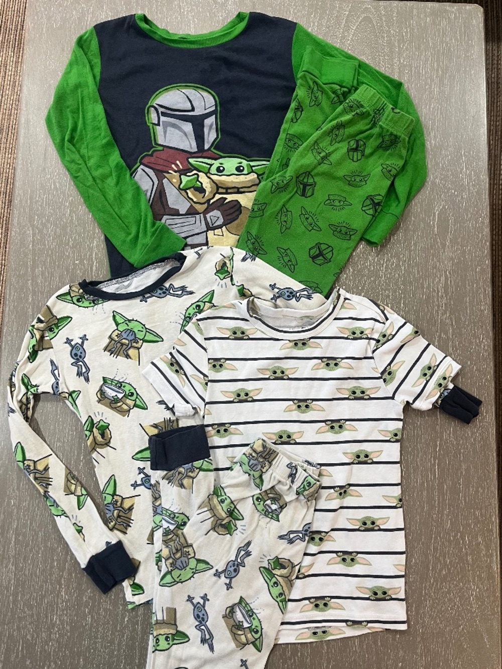 Star Wars Grogu and Mandalorian 5 piece Pajama Set Size 10